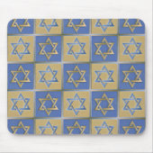 Gold Blue Star von David Art Panels Mousepad (Vorne)