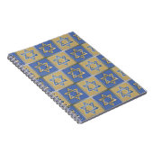 Gold Blue Star von David Art Panels Notizblock (Rechte Seite)