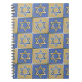 Gold Blue Star von David Art Panels Notizblock (Vorderseite)
