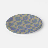 Gold Blue Star von David Art Panels Pappteller (Schrägansicht)