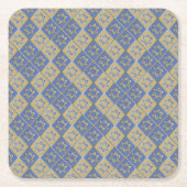 Gold Blue Star von David Art Panels Rechteckiger Pappuntersetzer (Vorderseite)