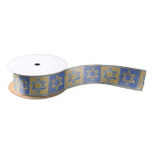 Gold Blue Star von David Art Panels Satinband (Spule)