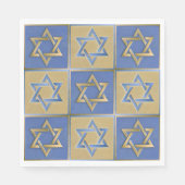 Gold Blue Star von David Art Panels Serviette (Vorderseite)