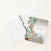 Gold Blue Stones Notebook verzieren Notizblock (Innenseite)