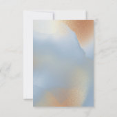 Gold & Blue Textur RSVP Karte (Rückseite)