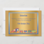 GOLD BLUE TOUR TRAIN DANKE EINLADUNG (Rückseite)