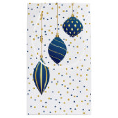 Gold Blue Weihnachtsschmuck Kleine Geschenktüte (Rückseite)