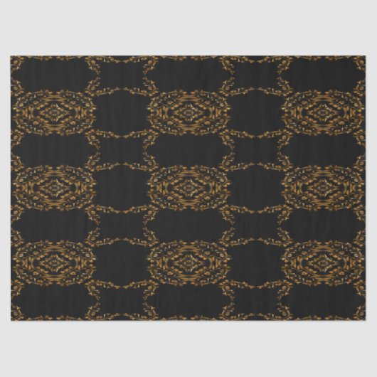 Gold blühe abstraktes Design Seidenpapier (Vorderseite)