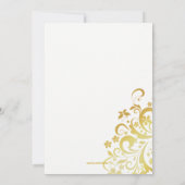 Gold Blühend Probe-Dinner einladen Einladung (Rückseite)