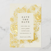 Gold blüht folieneinladung (Vorderseite)