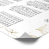 Gold Blume 8 Tables Seekartenzeichen Poster (Ecke)