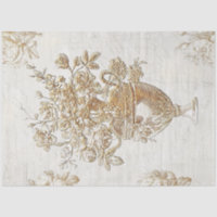 Gold Blume Bouquet Vintages Skriptdekoupage