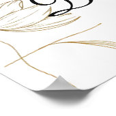 Gold Blume Brautparty Foto Prop Poster (Ecke)