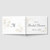 Gold Blume Brautparty Gästebuch (Voll)