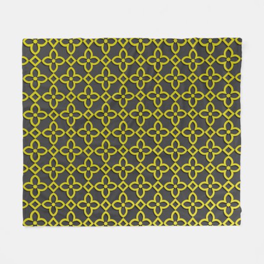 Gold-Blume Fleecedecke (Vorderseite (Horizontal))