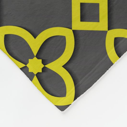 Gold-Blume Fleecedecke (Ecke)