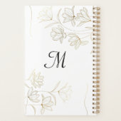 Gold Blume FOTO Hochzeitsplaner Planer (Rückseite)