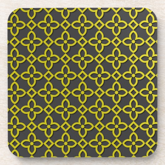 Gold-Blume Getränkeuntersetzer (Vorderseite)