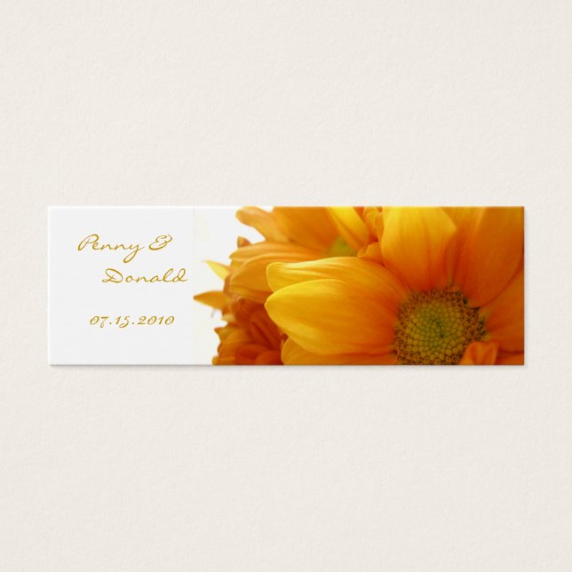 Gold-Blume-Lesezeichen - Individuell (Vorderseite)