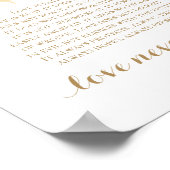 Gold Blume Liebe Versage nie 1 Korinther unterzeic Poster (Ecke)