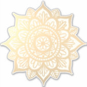Gold Blume Mandala Aufkleber (Vorderseite)