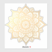 Gold Blume Mandala Aufkleber (Blatt)