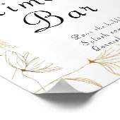 Gold Blume Mimosa Bar Poster-Zeichen Poster (Ecke)