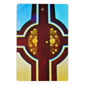Gold-Blume Mini Klemmbrett (Rückseite)