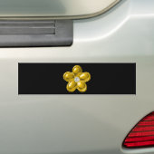 GOLD-BLUME MIT DIAMOND AUTOAUFKLEBER (Auf Auto)