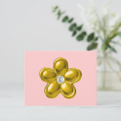 GOLD-BLUME MIT DIAMOND POSTKARTE (Stehend Vorderseite)