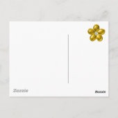 GOLD-BLUME MIT DIAMOND POSTKARTE (Rückseite)