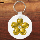 GOLD-BLUME MIT DIAMOND SCHLÜSSELANHÄNGER (Vorderseite)