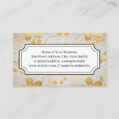 Gold-Blume-Muster | Geometrische Tiles Visitenkarte (Rückseite)