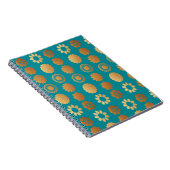 Gold-Blume Notizblock (Rechte Seite)