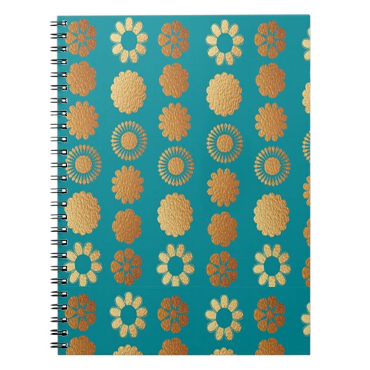Gold-Blume Notizblock (Vorderseite)
