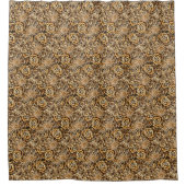 Gold Blume Print Pattern Klasse Chic Bold Luxus Duschvorhang (Vorderseite)