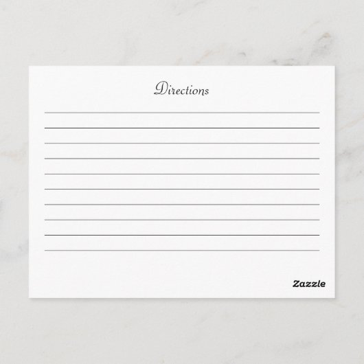 Gold Blume Rezept Card Postkarte (Rückseite)