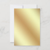 Gold-Blume RSVP Karte (Rückseite)