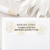 Gold-Blume-Rücksendeadresse (Insitu)