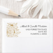 Gold-Blume-Rücksendeadresse (Insitu)