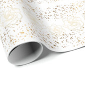 Gold-Blume und Stardust Geschenkpapier (Rolleneckpunkt)
