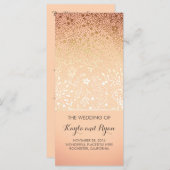Gold Blume Vintag Blush Hochzeitsprogramme Programm (Vorne/Hinten)