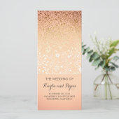 Gold Blume Vintag Blush Hochzeitsprogramme Programm (Stehend Vorderseite)