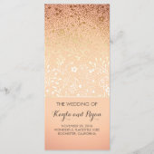 Gold Blume Vintag Blush Hochzeitsprogramme Programm (Vorderseite)