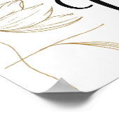 Gold Blume Wedding Foto Prop Poster (Ecke)