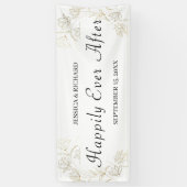 Gold Blume Wedding Sign Banner (Vertikal)