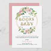 Gold Blumenbücher für Baby 2 Save The Date (Vorne/Hinten)