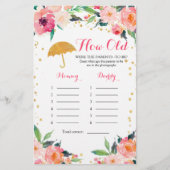 Gold Blumenduschen wie alt waren die Eltern (Vorderseite)