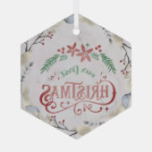 Gold, Blumenrahmen Verheiratet Ornament Aus Glas (Rückseite)