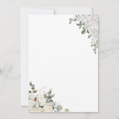 Gold Blumentee Party Geburtstag Einladung (Rückseite)